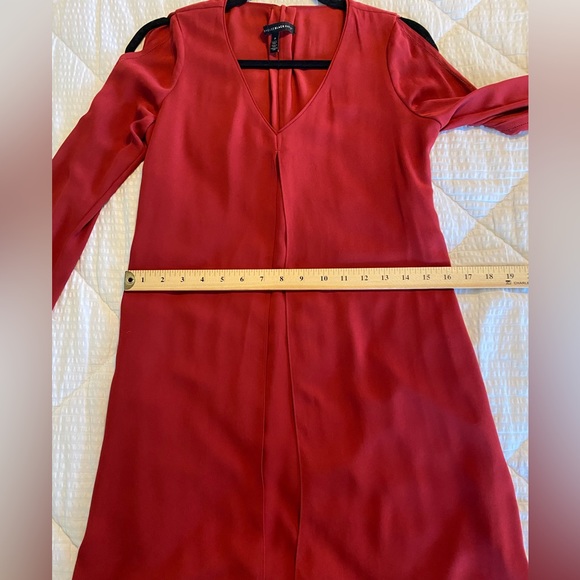 White House Black Market Split-Front, Long Sleeve Red S
Dress; Size: 0

O-4 - Picture 8 of 11